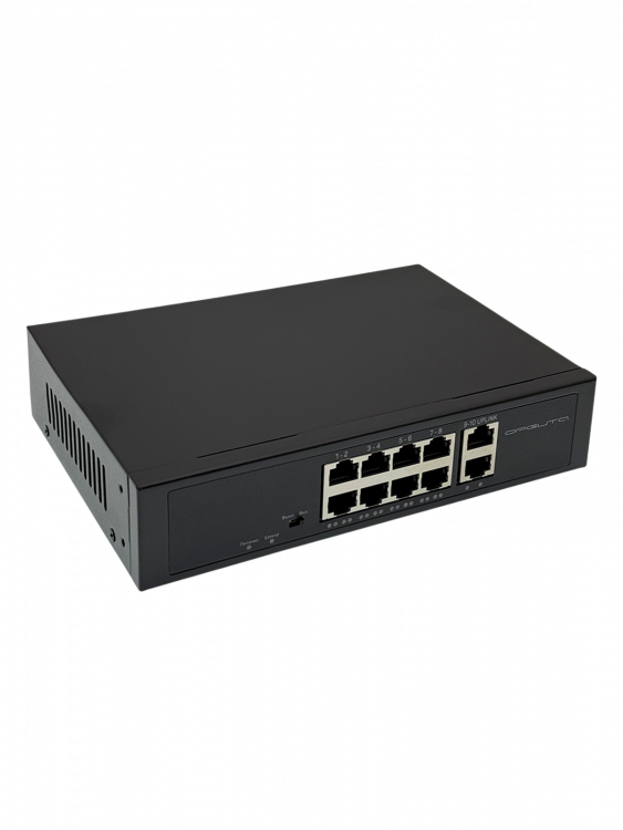 Коммутатор (свитч) на 8 POE ( 802.3af/at ) портов +2 Ethernet порта 1000Mbs Орбита OT-VNP41